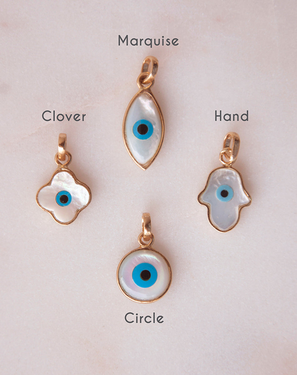 Shop Round Evil Eye Pendant Charm Gold – STAC Fine Jewellery