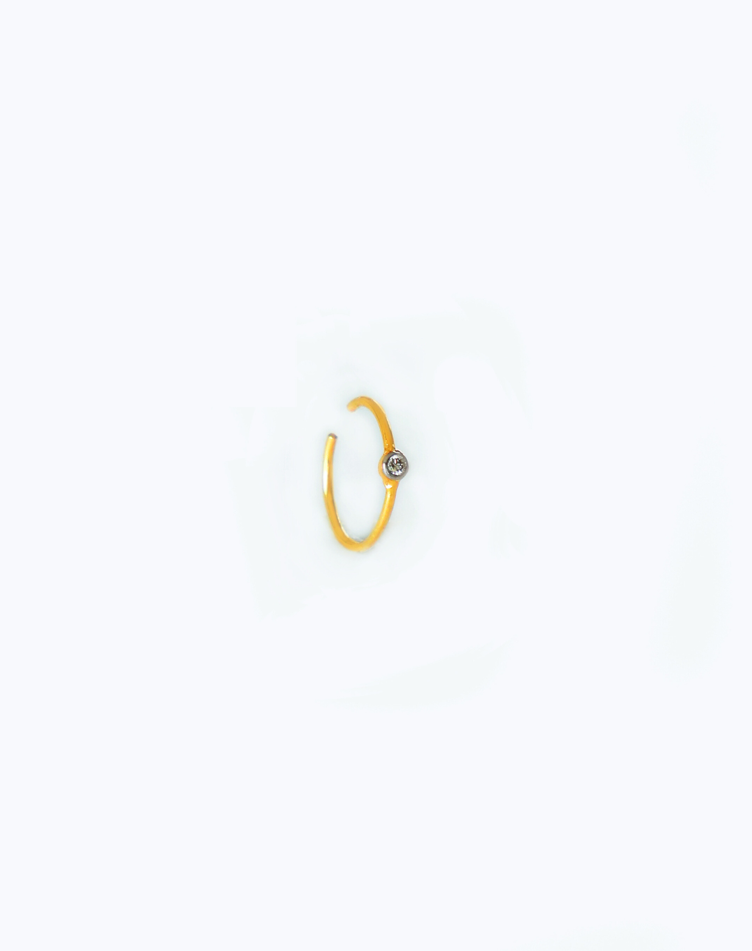 Buy Priyaasi Cream-Coloured Gold-Plated Cz Stone-Studded Handcrafted Nose  Ring With Chain Online