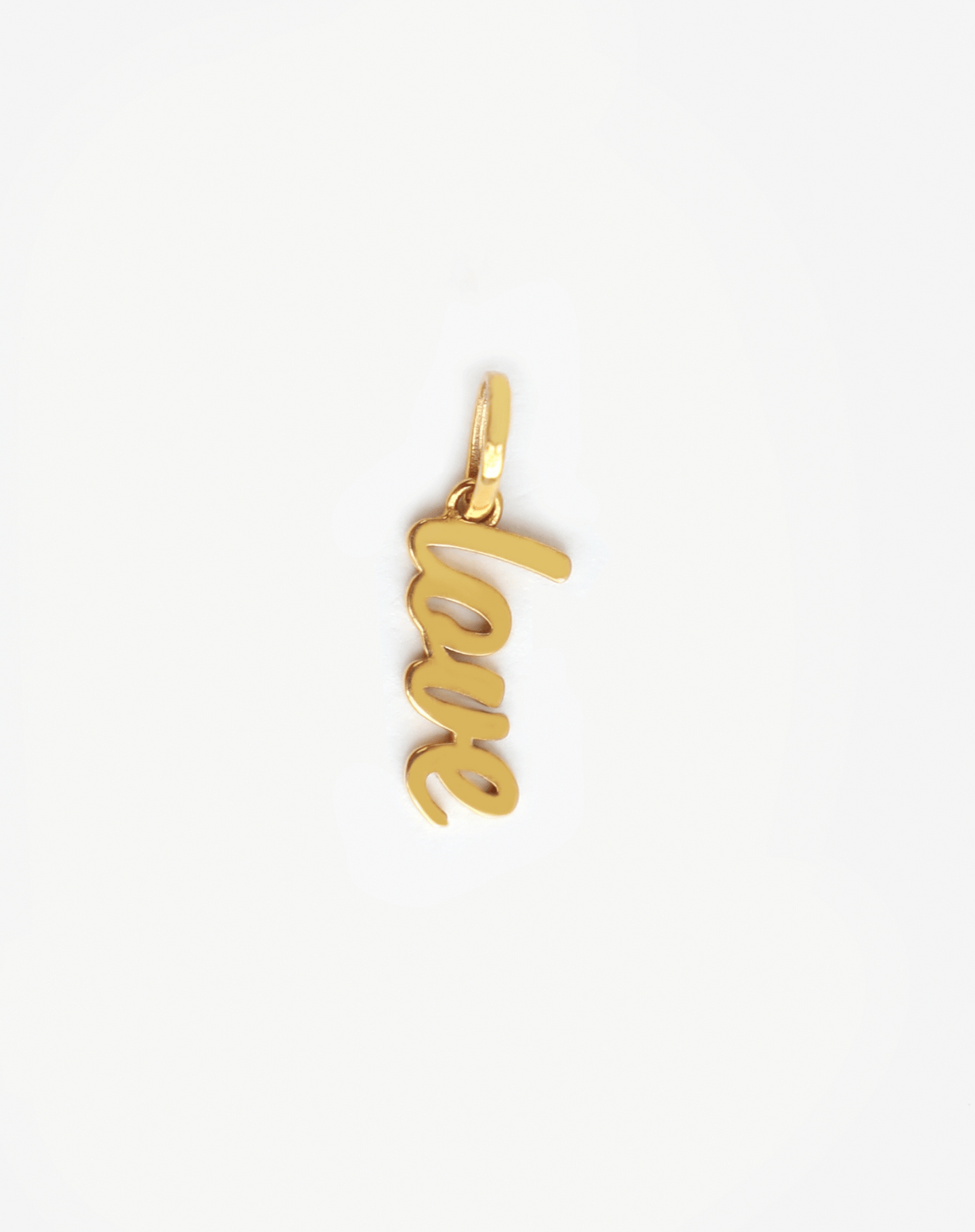 Love Script Charm Pendant