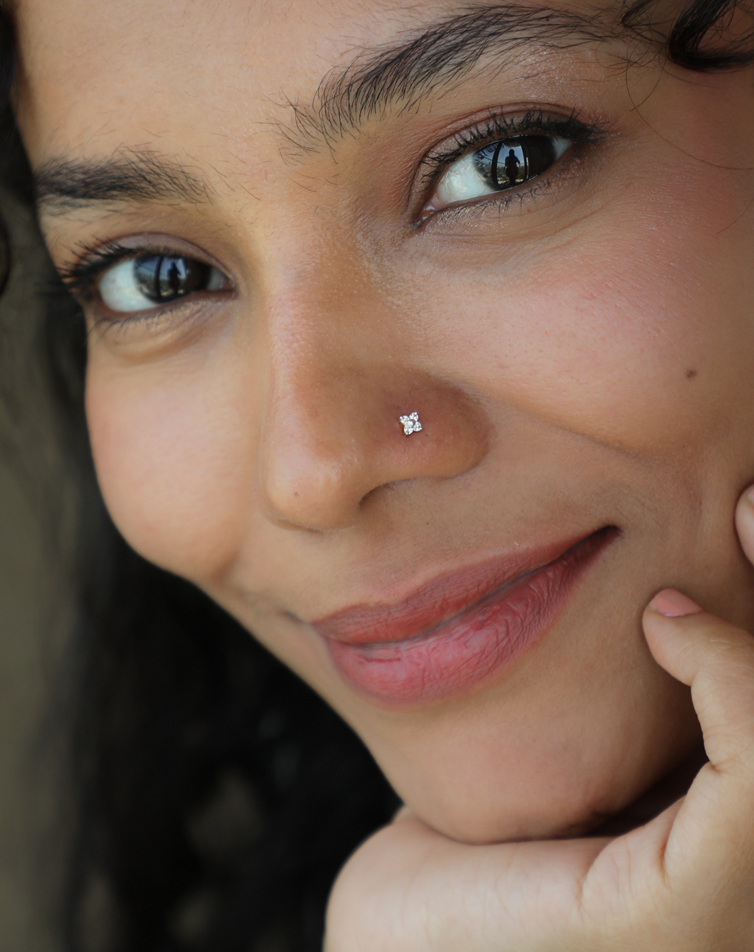 Flower Diamond Nose Ring