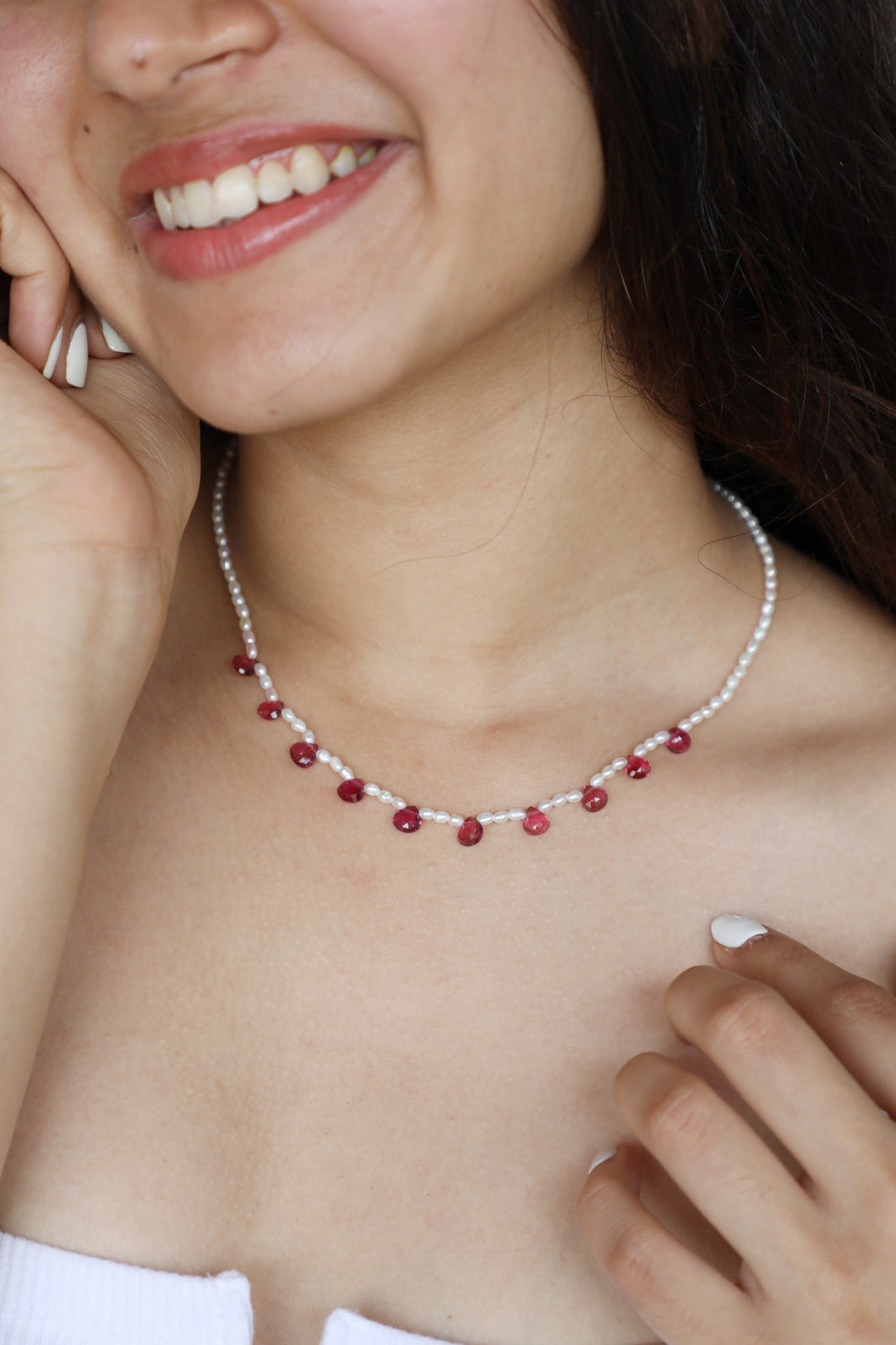 Pearl Pink Tourmaline Necklace