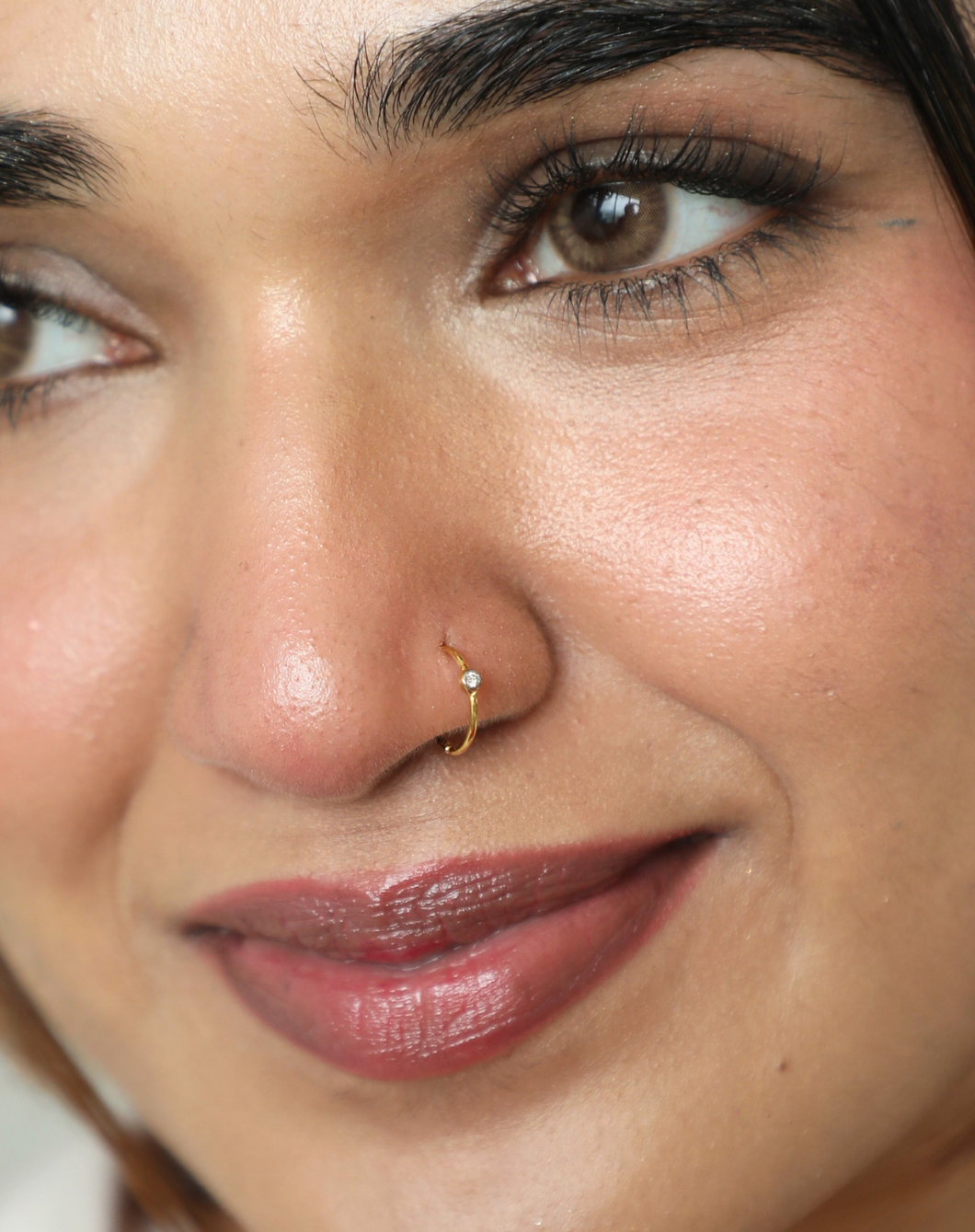 Gold-Diamond Nose Ring