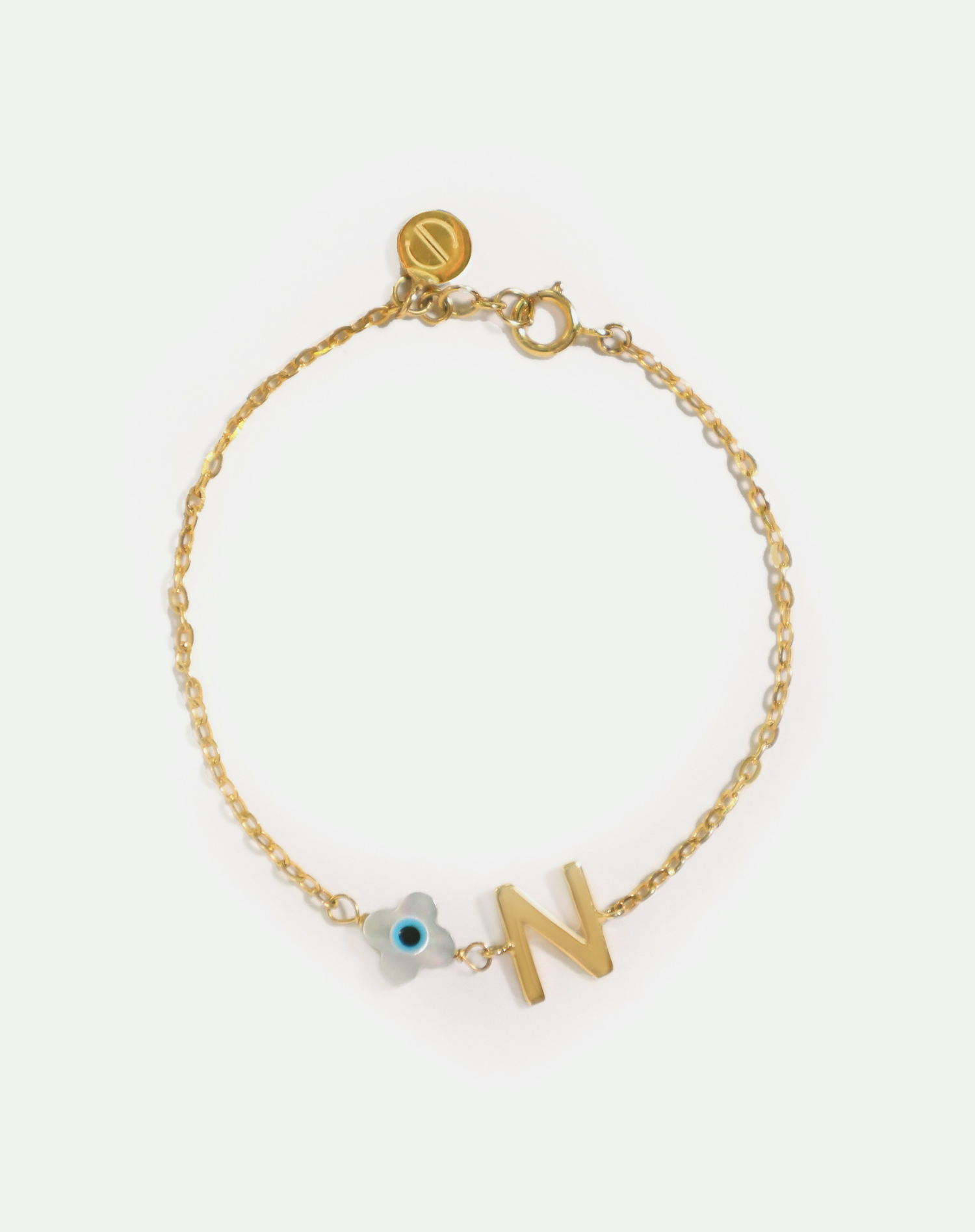 Letter N multicolor stones bracelet
