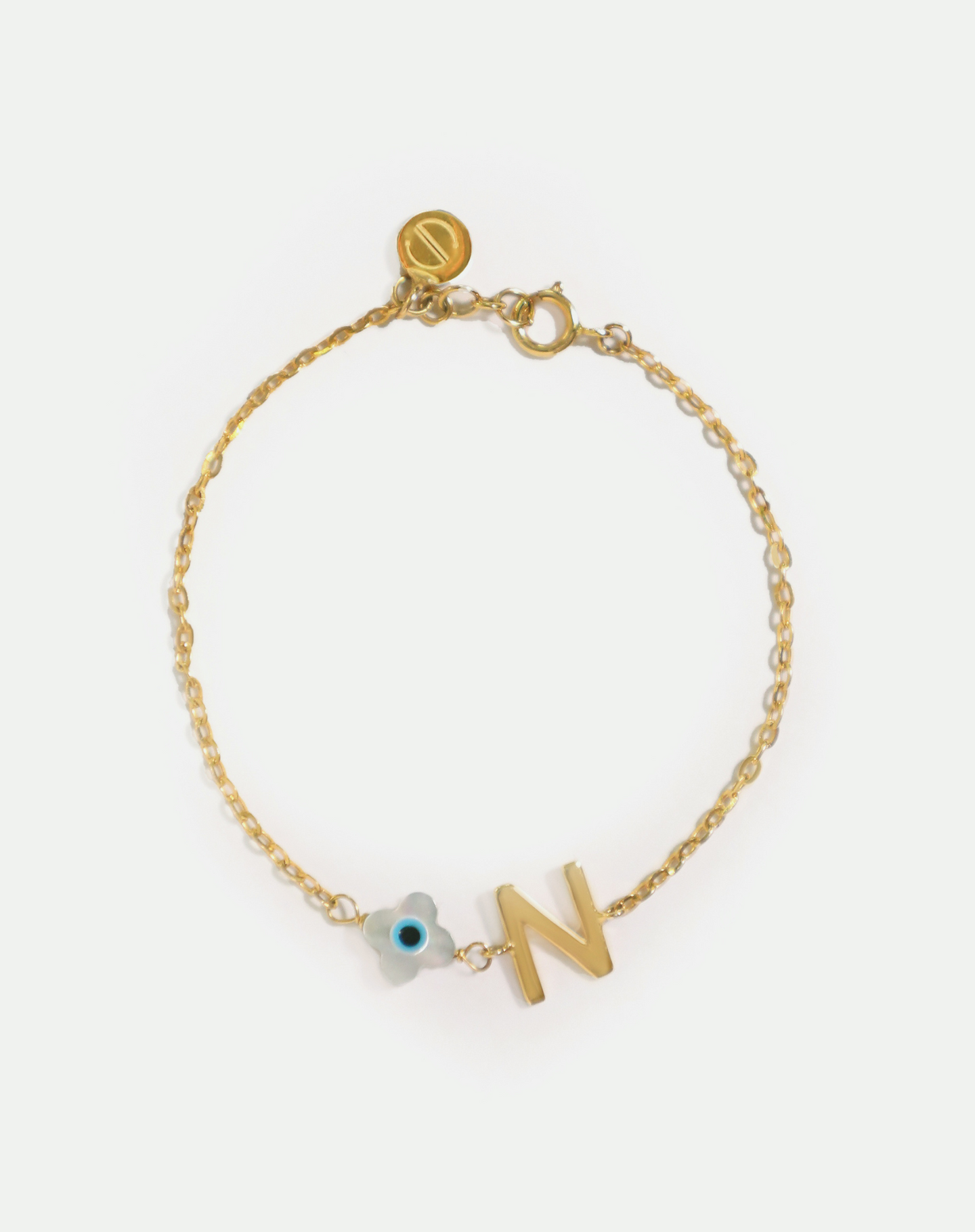 Kids Evil Eye Letter Bracelet