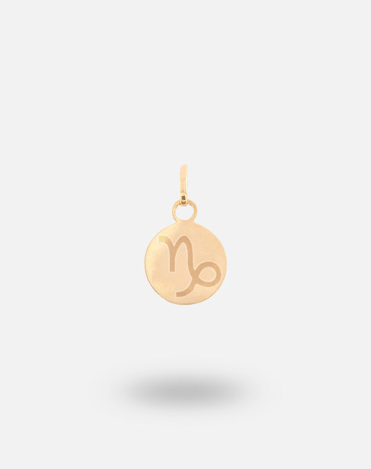 Zodiac Disc Charm Pendant - Capricorn - STAC Fine Jewellery