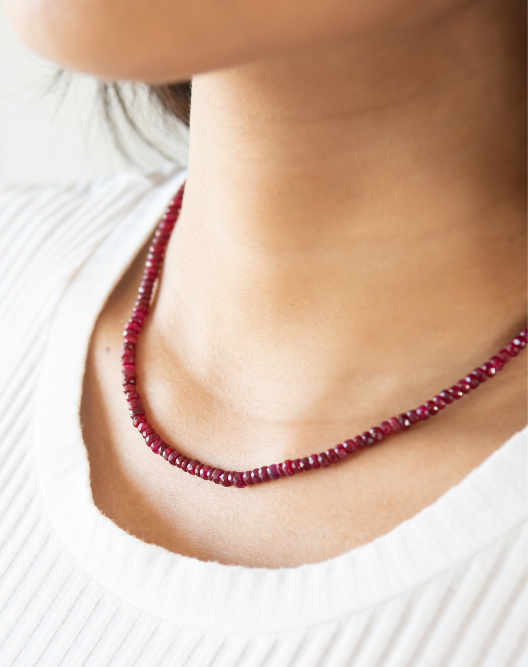 Beaded Ruby Necklace, Cancer - STAC Fine Jewellery