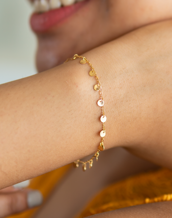 Handmade Fabulous 22k yellow gold lotus design bracelet chain unisex indian  stylish jewelry  TRIBAL ORNAMENTS