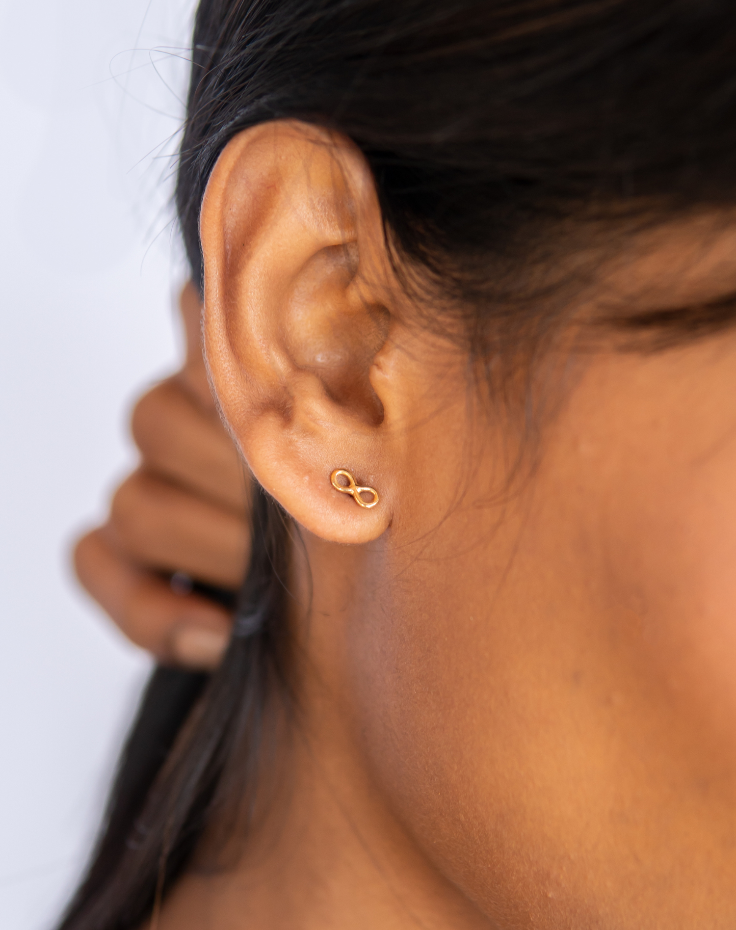 DOUBLE Piercing, MULTIPLE Piercing, Double Stud Earring, Two Hole Earring,  Gold Arch Stud, Double Lobe Earring, Minimalist Earring, Unisex - Etsy
