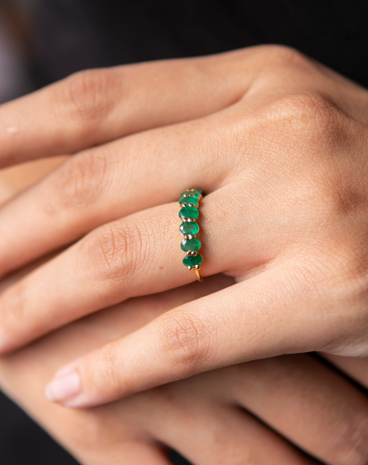 Sonoma Oval Emerald Ring in 20K Peach Gold – Reinstein Ross